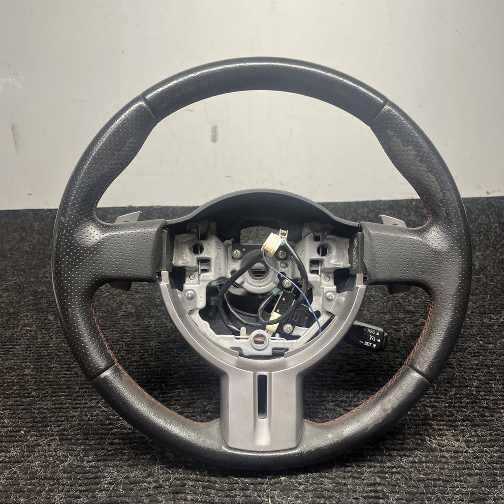 ☑️ 2013-2016 SCION FRS Subaru BRZ OEM Steering wheel Red Stitched Shift Paddles