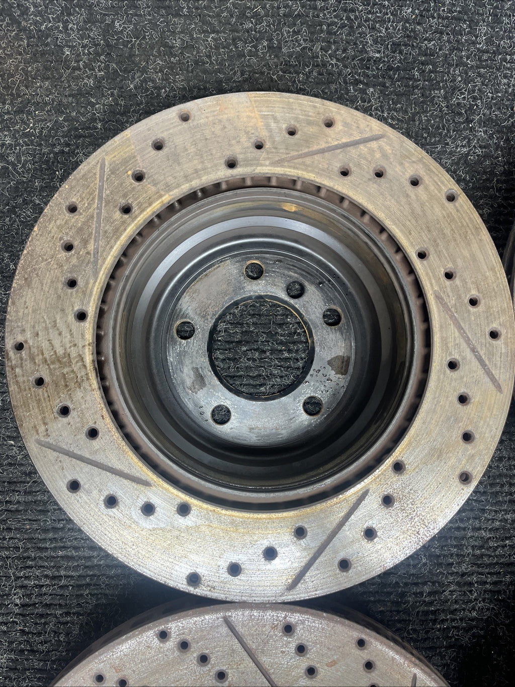 ☑️ BMW 135i ECS Tuning Cross-Drilled Slotted Semi-Floating Brake Rotor FULL SET