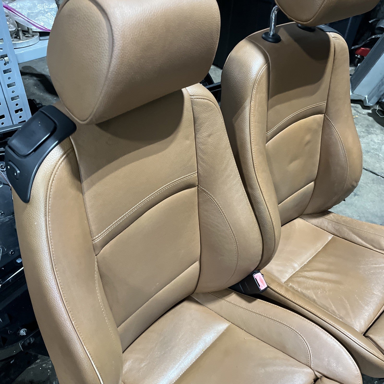 ☑️ 07-13 OEM BMW E92 Front Left Right SPORT Seats Black Dakota Leather HEATED