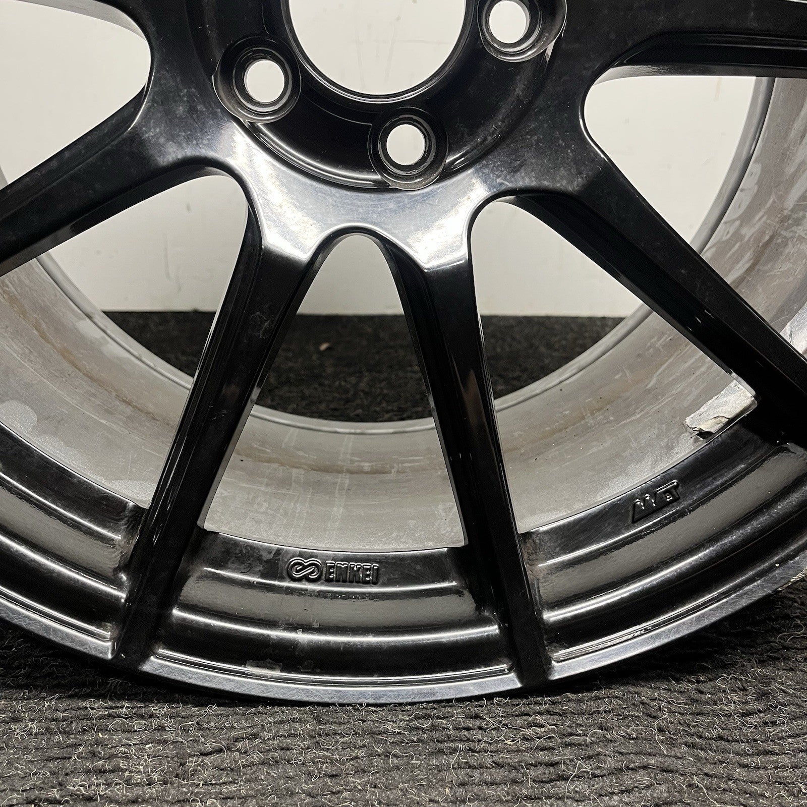 ☑️ 18X9.5 Enkei TS10 Wheel/Rim Gloss Black 5x100 Inset 45