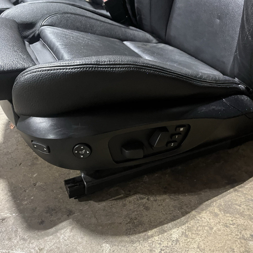 ☑️ 08-13 OEM BMW E82 128 135 Coupe Front Power Sport Seats Boston Leather Black