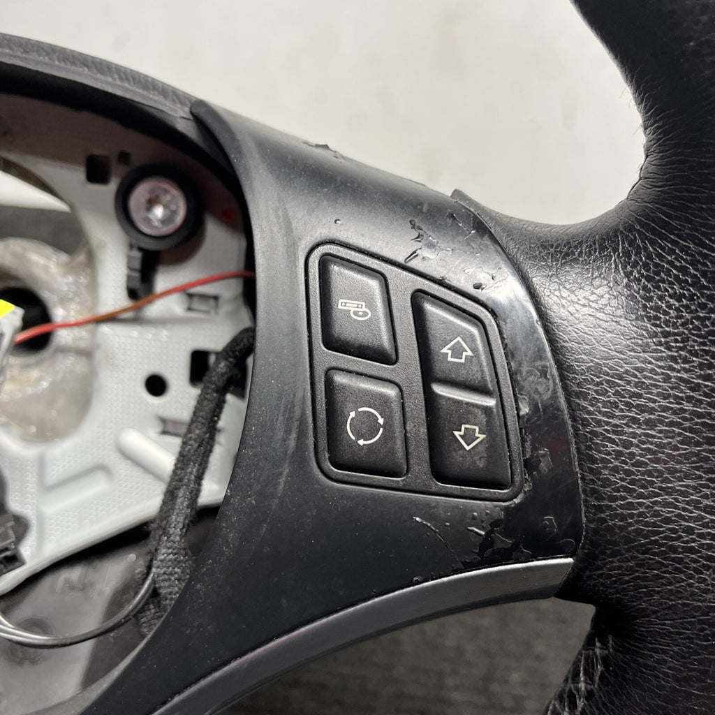 ☑️ 06-10 OEM BMW E92 E93 335 Sport Steering Wheel Black LEATHER w/ Manual