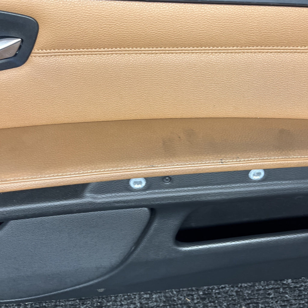 ☑️ 07-13 OEM BMW E93 E92 Front Passenger Door Card Panels SADDLE BROWN LEATHER