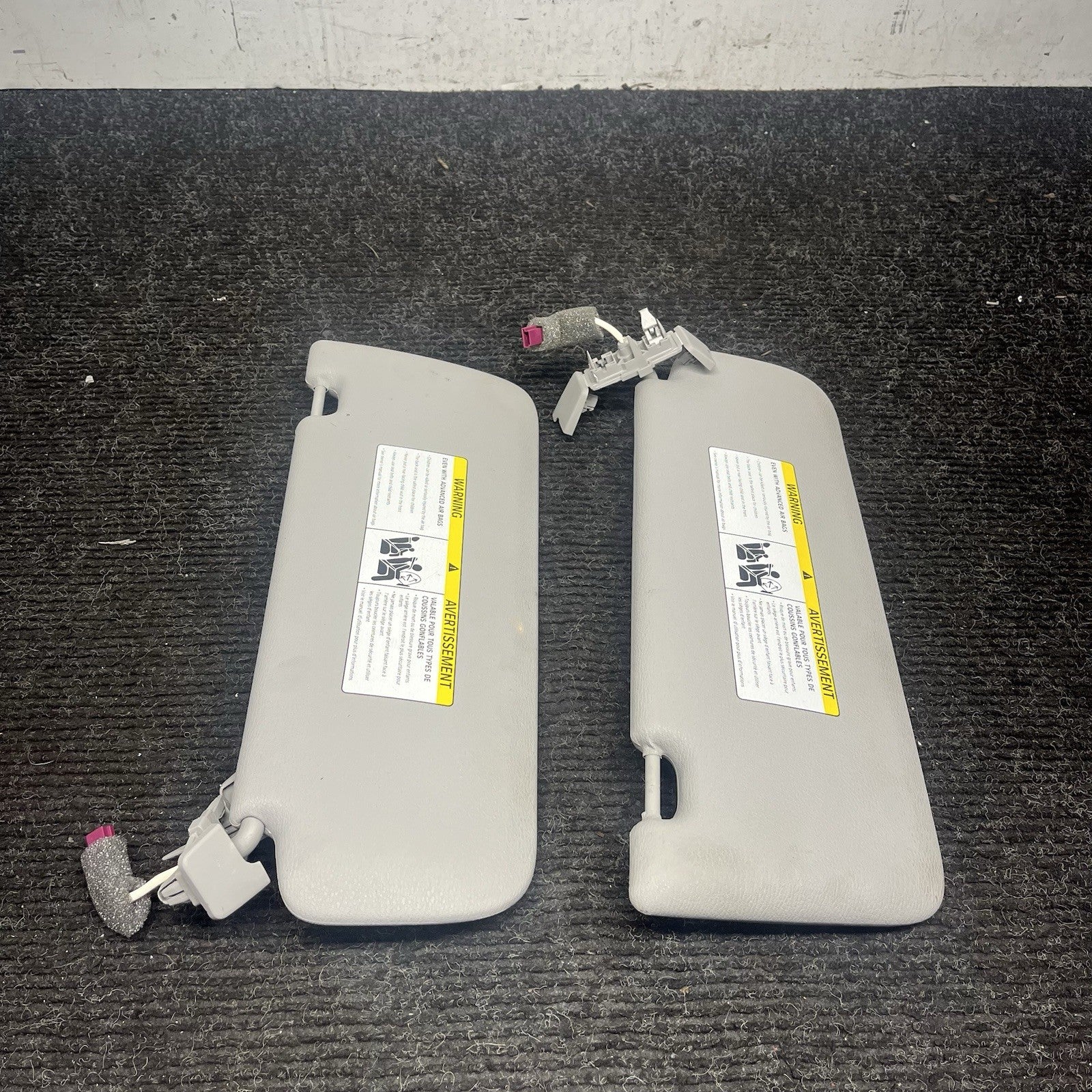 ☑️ 11-17 OEM BMW F25 X3 Left Right Driver Passenger Sun Visor Pair Beige SET