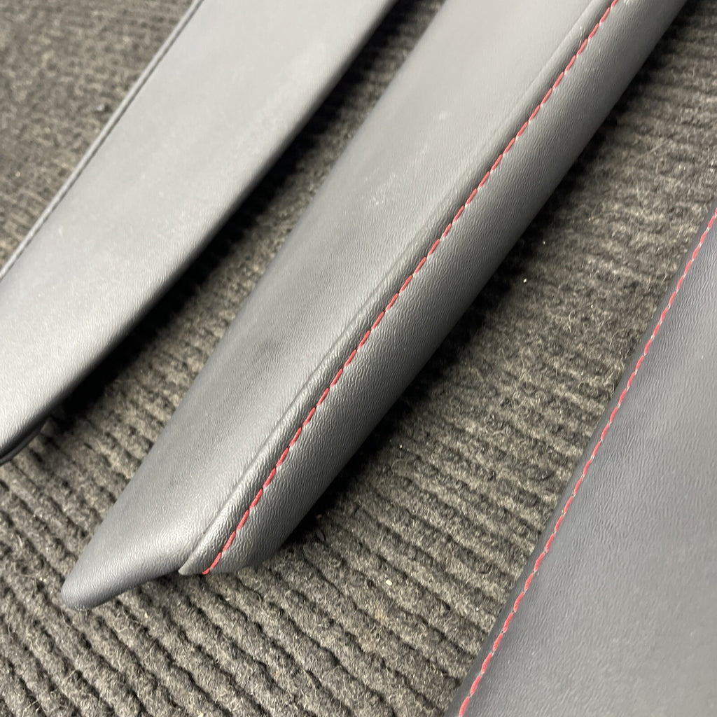 13-19 SCION FRS SUBARU BRZ 86 DOOR PANEL RED STITCHING LEATHER TRIM ARMREST SET