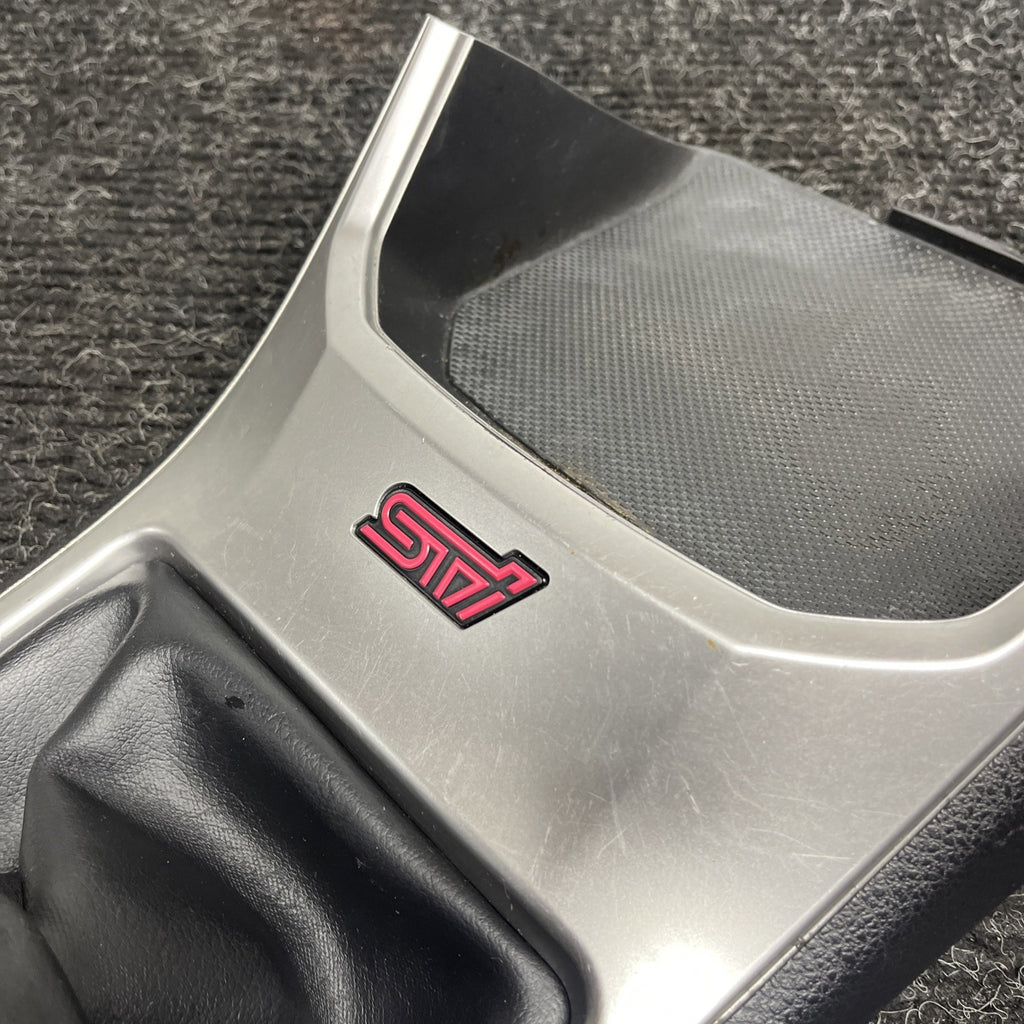 ☑️ 08-14 SUBARU WRX STI CENTER CONSOLE MANUAL GEAR SHIFT BOOT TRIM COVER OEM