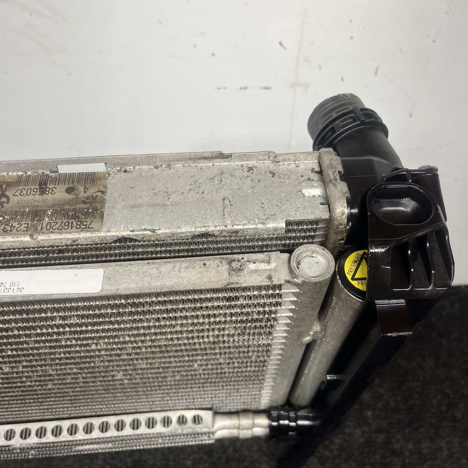 ☑️ 07-13 BMW E92 N54 335i RADIATOR A/T TRANSMISSION OIL COOLER W CONDENSER OEM