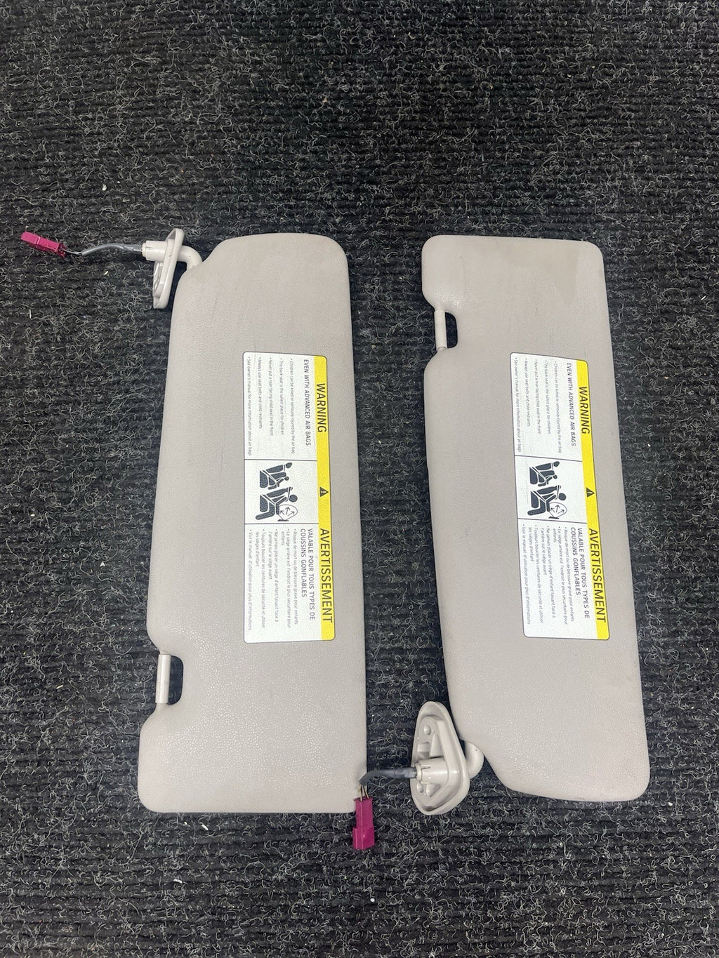 ☑️ 2006-2013 BMW E82 Sun Visor Shade Set Visors Left Right Pair Gray OEM