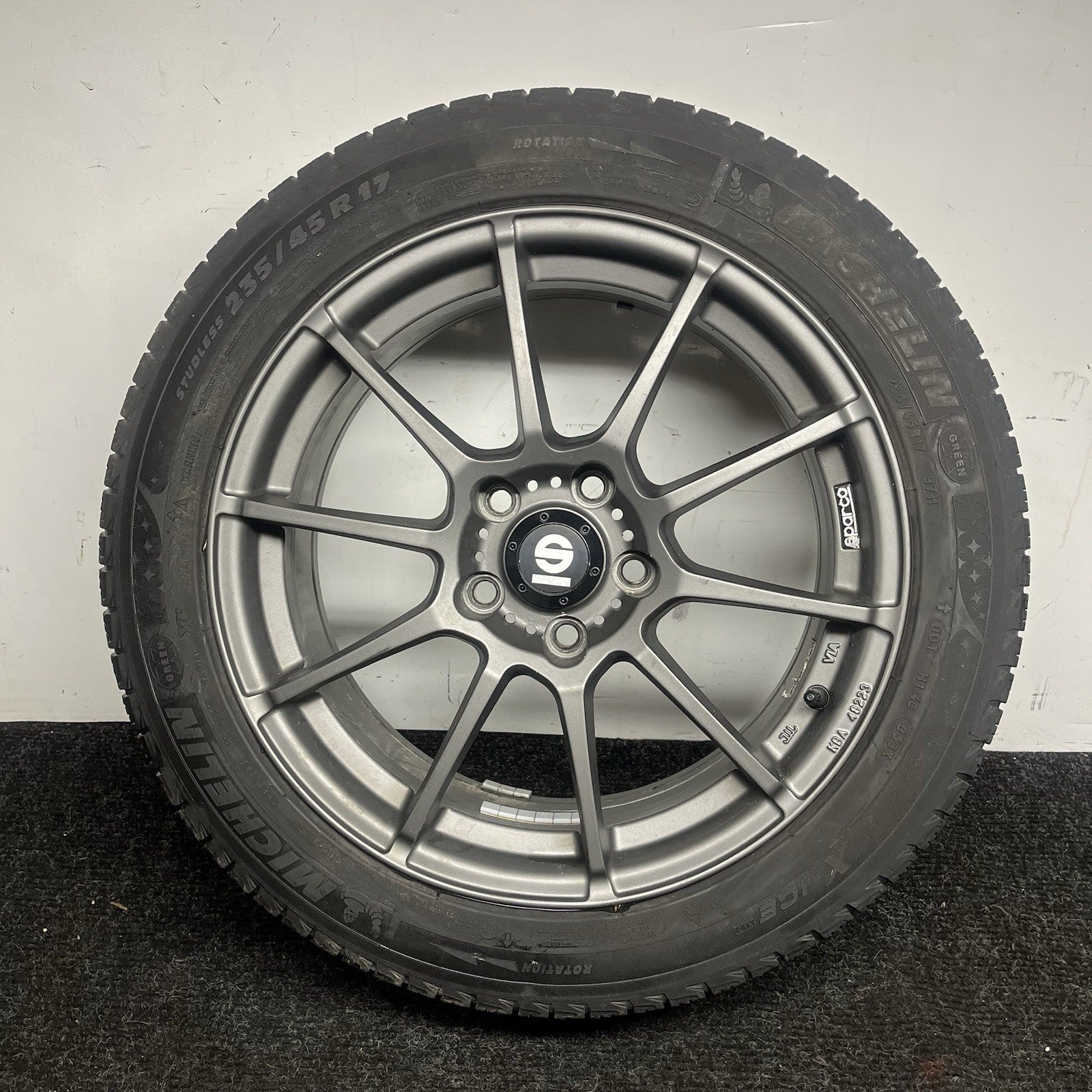 ☑️ Sparco OZ Racing Assetto Gara Wheel 17x7.5  ET45 5x100 Alloy Rim Gray