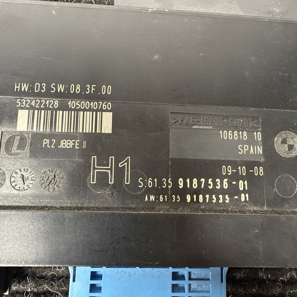 ☑️ 2009 BMW E90 E91 328I 335I BODY CONTROL MODULE 9187536