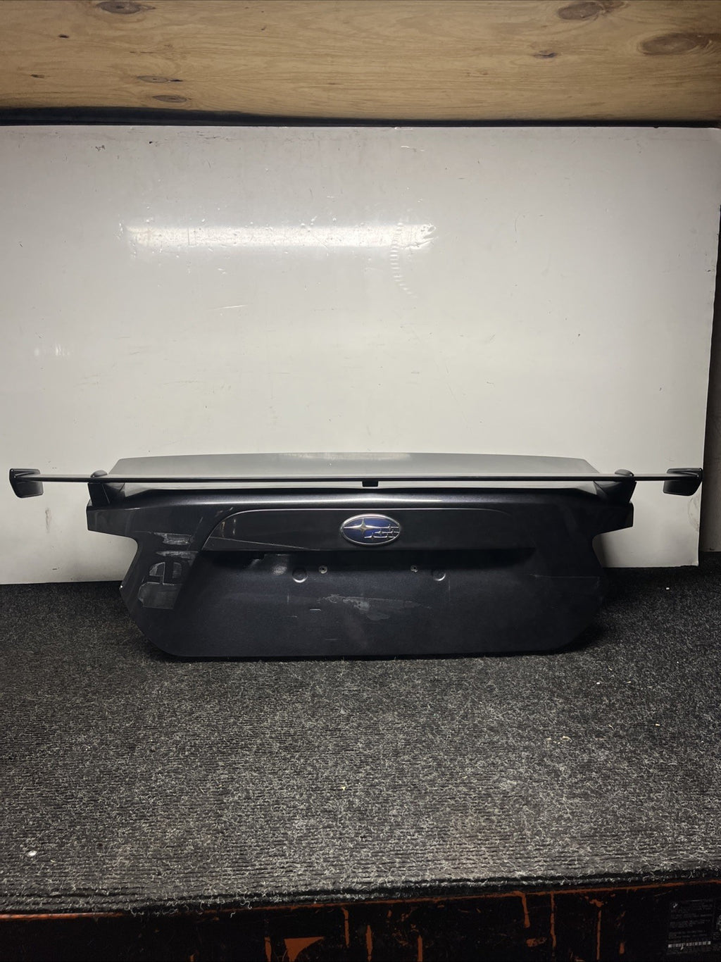 ☑️ 13-16 SUBARU BRZ REAR TRUNK LID DECK ASSEMBLY W/ SPOILER & CAMERA GRAY OEM