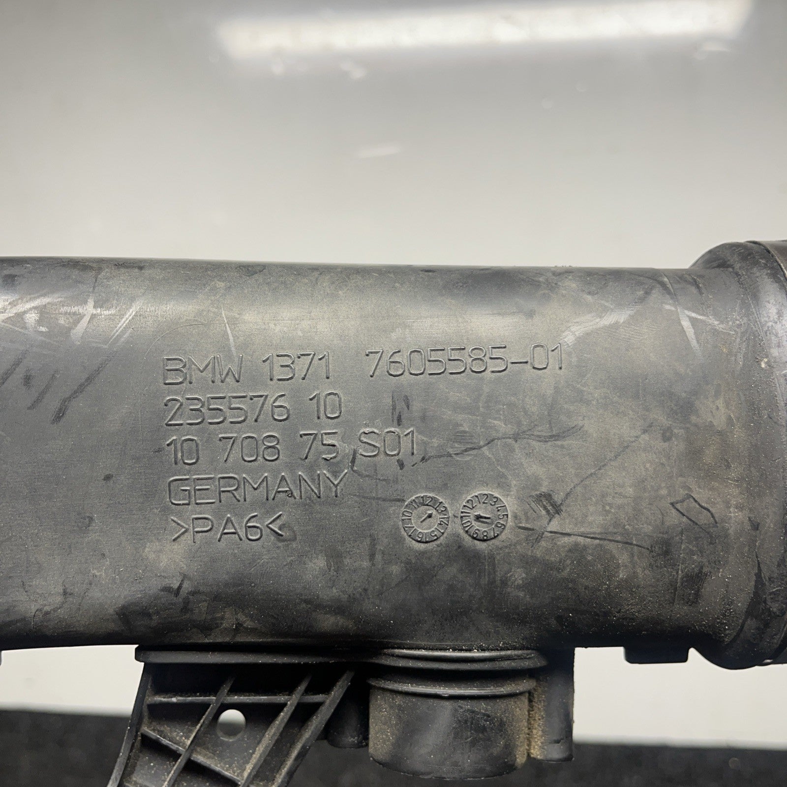 ☑️ 2007-2013 BMW X5 E70 3.0L Air Flow Meter Intake Duct Hose Pipe 7605585-01 OEM