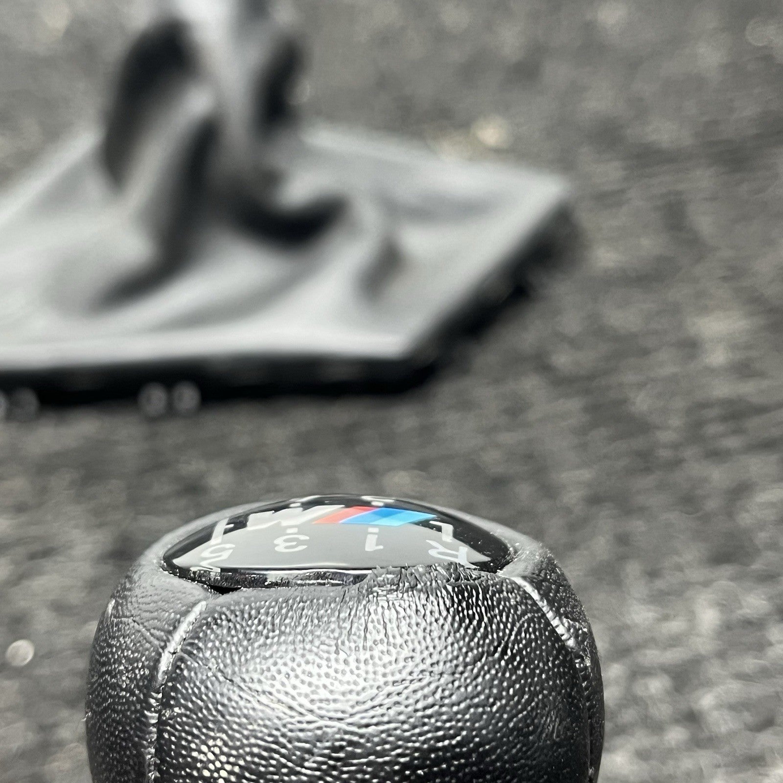 ☑️ BMW E46 E53 E86 E85 Z4 E36 E90 E30 6 Speed Manual Leather Wrap Shift Knob OEM