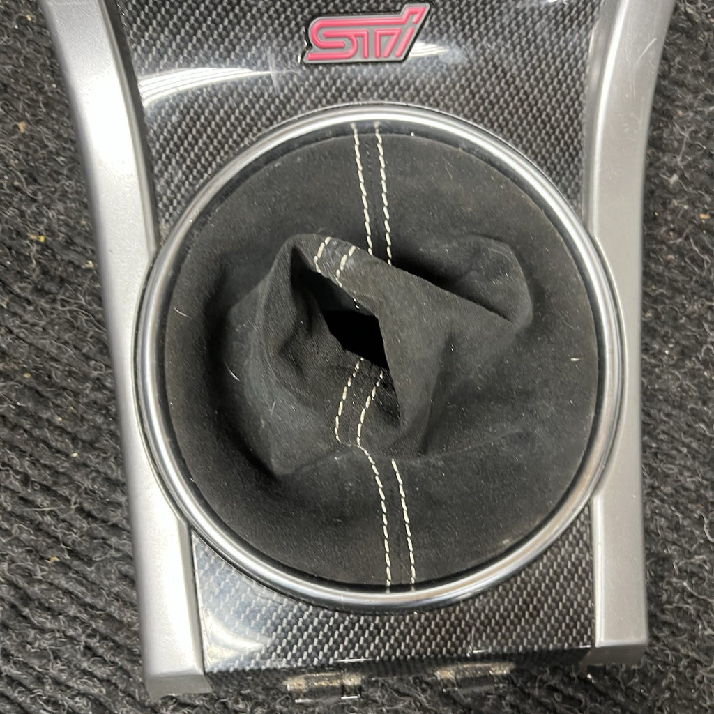 ☑️ 2015-2017 Subaru WRX STi OEM Shifter Surround Trim w/ Aftermarket Shift Boot