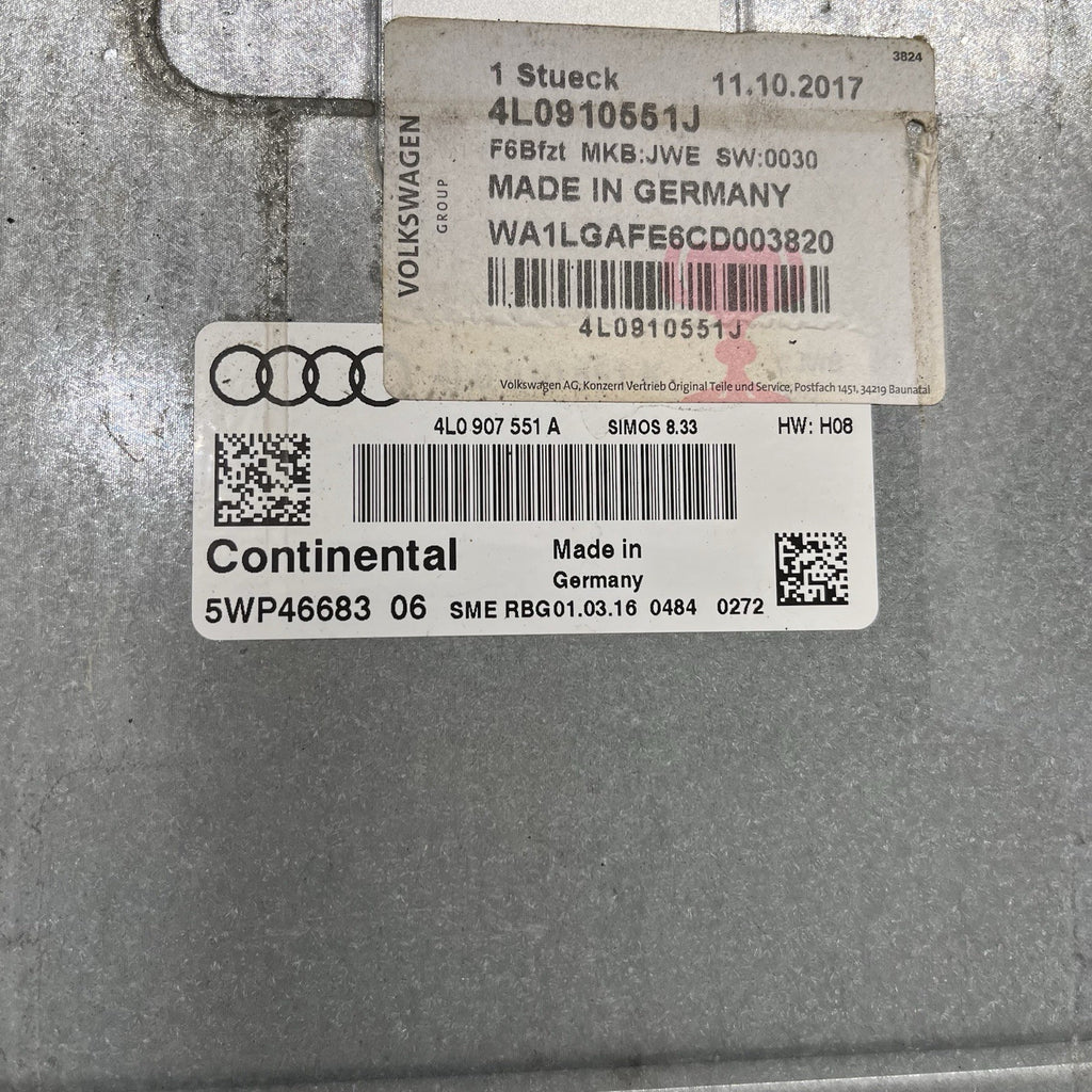 ☑️ 2013 2014 2015 AUDI Q7 3.0T V6 CTWB ENGINE CONTROL MODULE ECM ECU 4L0910551P