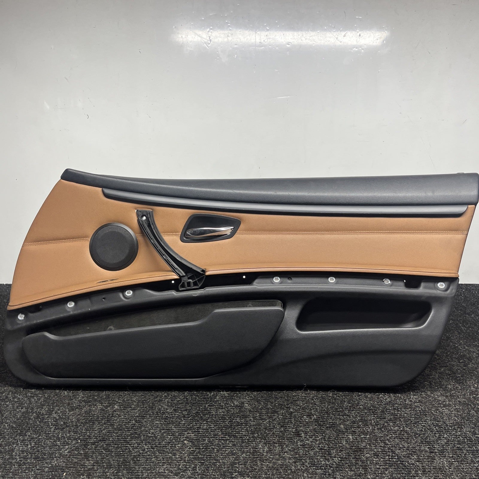 ☑️ 07-13 OEM BMW E93 E92 Front Passenger Door Card Panels Black Dakota LEATHER