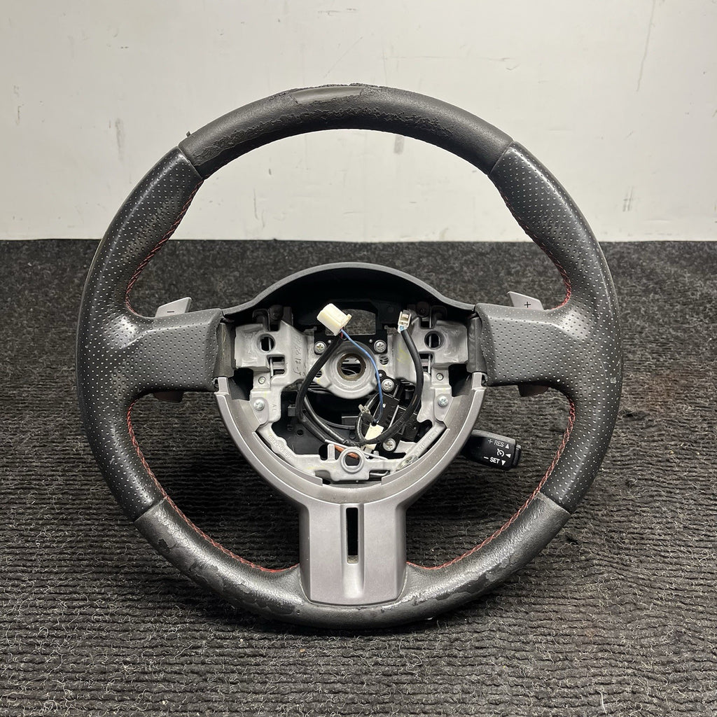 ☑️ 2013-2016 SCION FRS Subaru BRZ OEM Steering wheel Red Stitched Shift Paddles