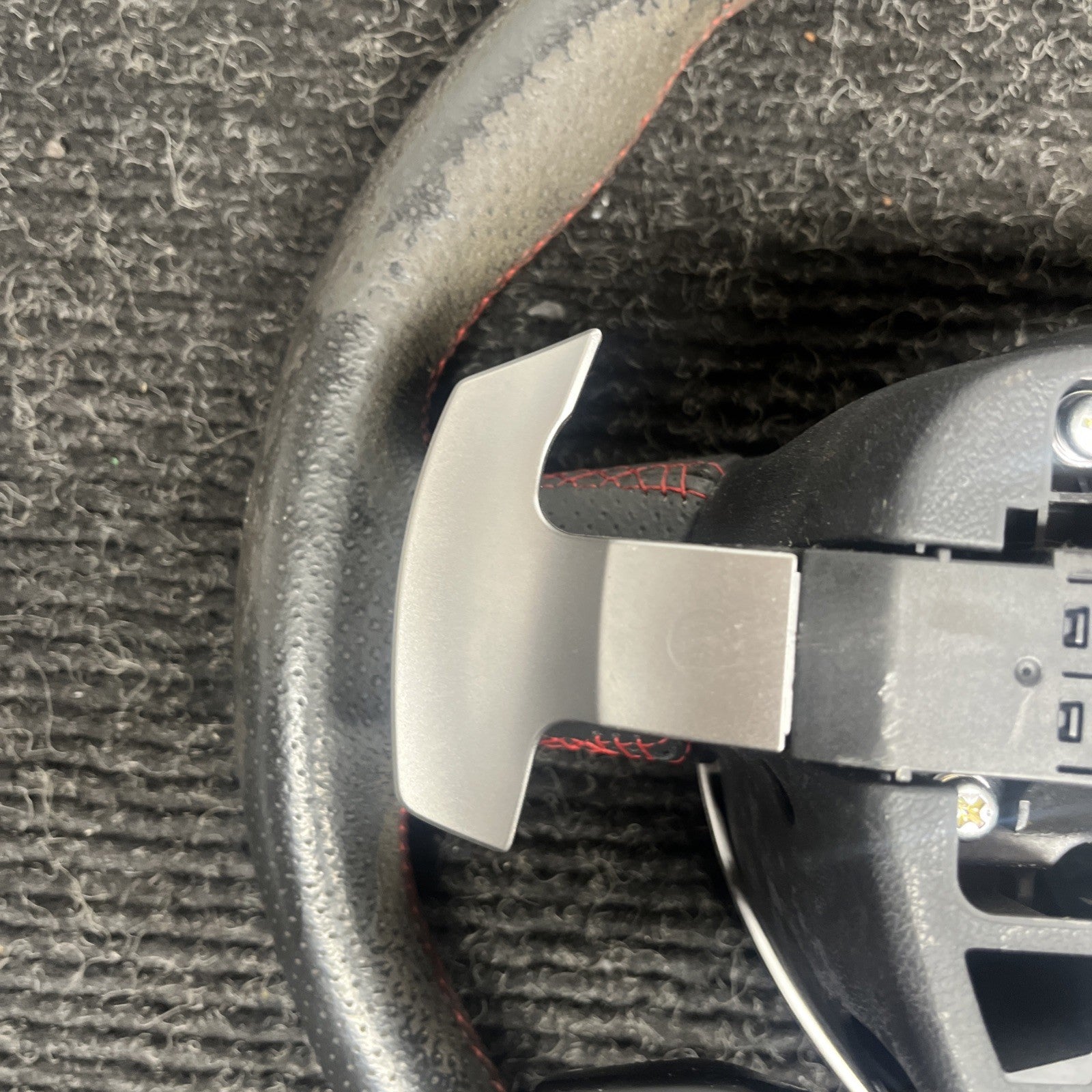 ☑️ 2013-2016 SCION FRS Subaru BRZ OEM Steering wheel Red Stitched Shift Paddles