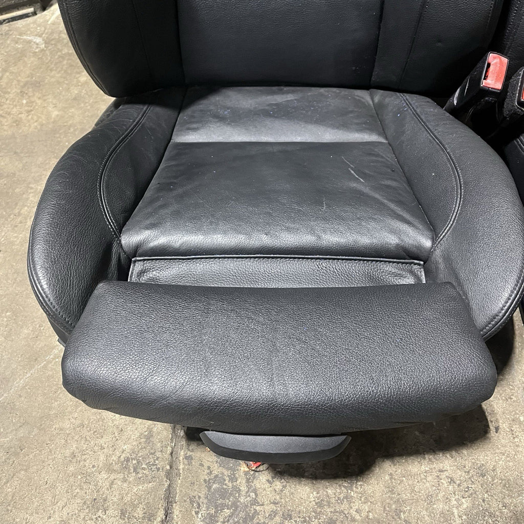 ☑️ 08-13 OEM BMW E82 128 135 Coupe Front Power Sport Seats Boston Leather Black