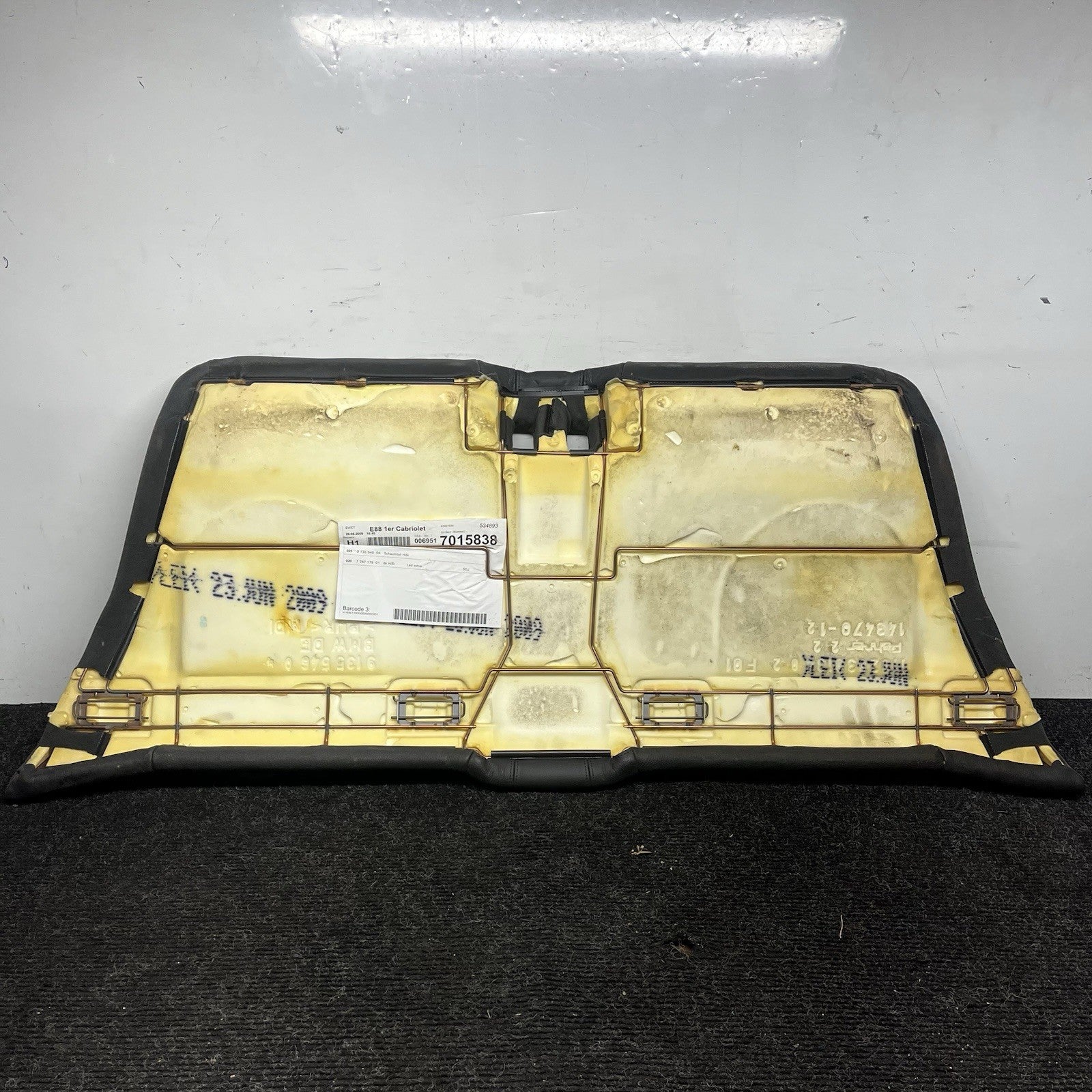 ☑️ 08-13 OEM BMW E82 E88 128 135 Rear Seat Lower Cushion Leather Black