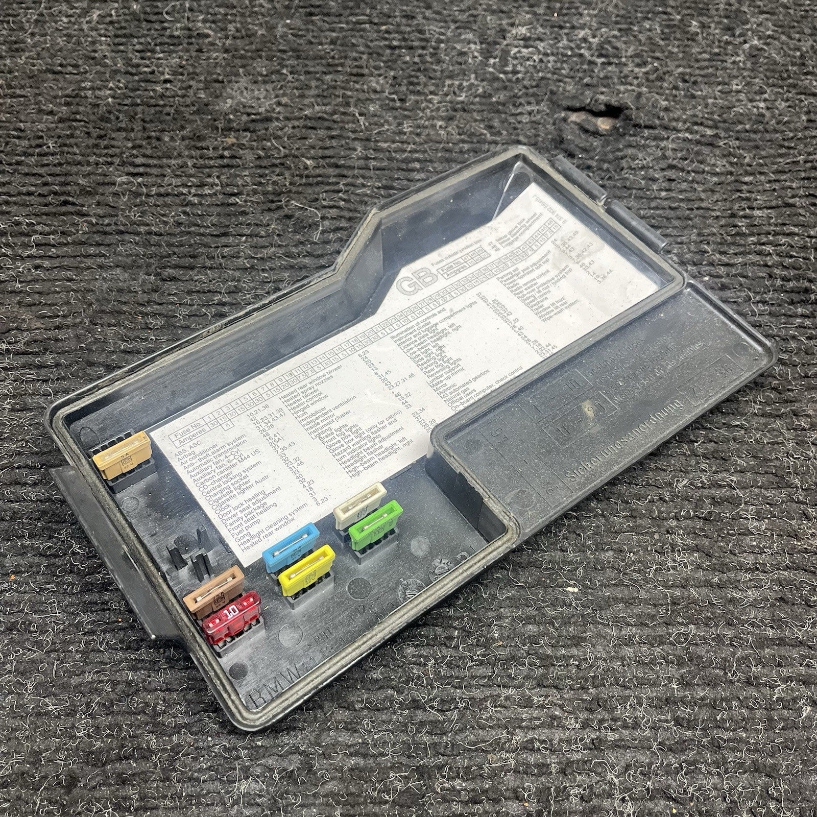 ☑️ 1995-1999 BMW M3 E36 ENGINE BAY POWER FUSE BOX COVER LID OEM 1387613