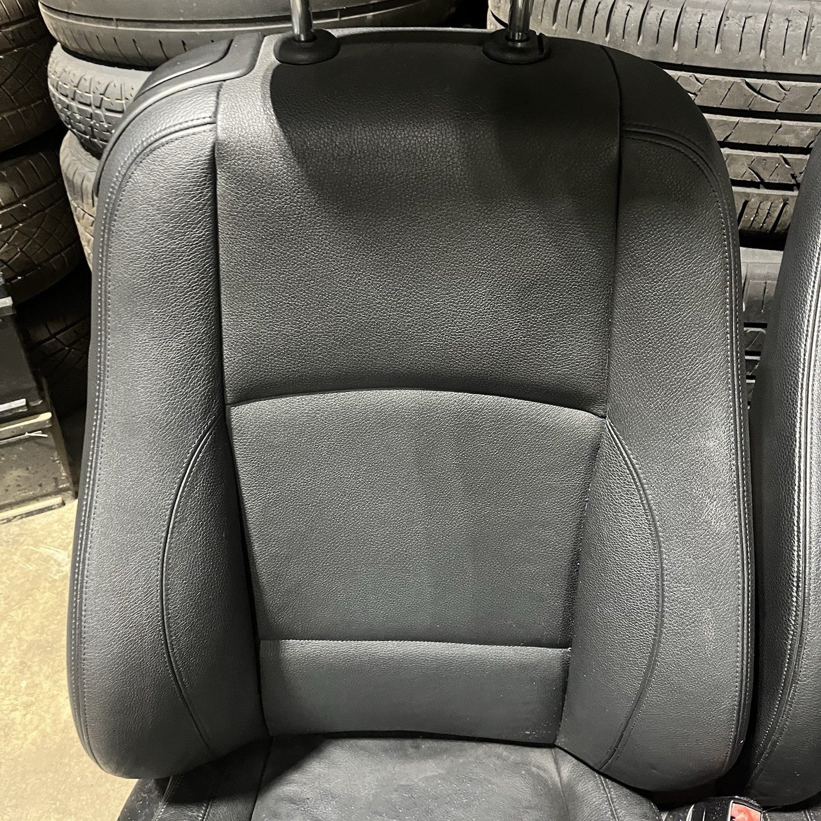 ☑️ 08-13 OEM BMW E82 128 135 Coupe Front Power Sport Seats Boston Leather Black