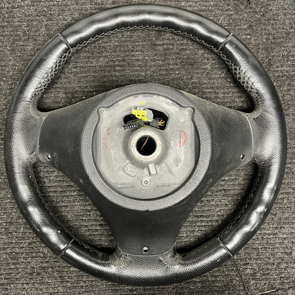 ☑️ 06-10 OEM BMW E92 E93 335 Sport Steering Wheel Black LEATHER w/ Manual