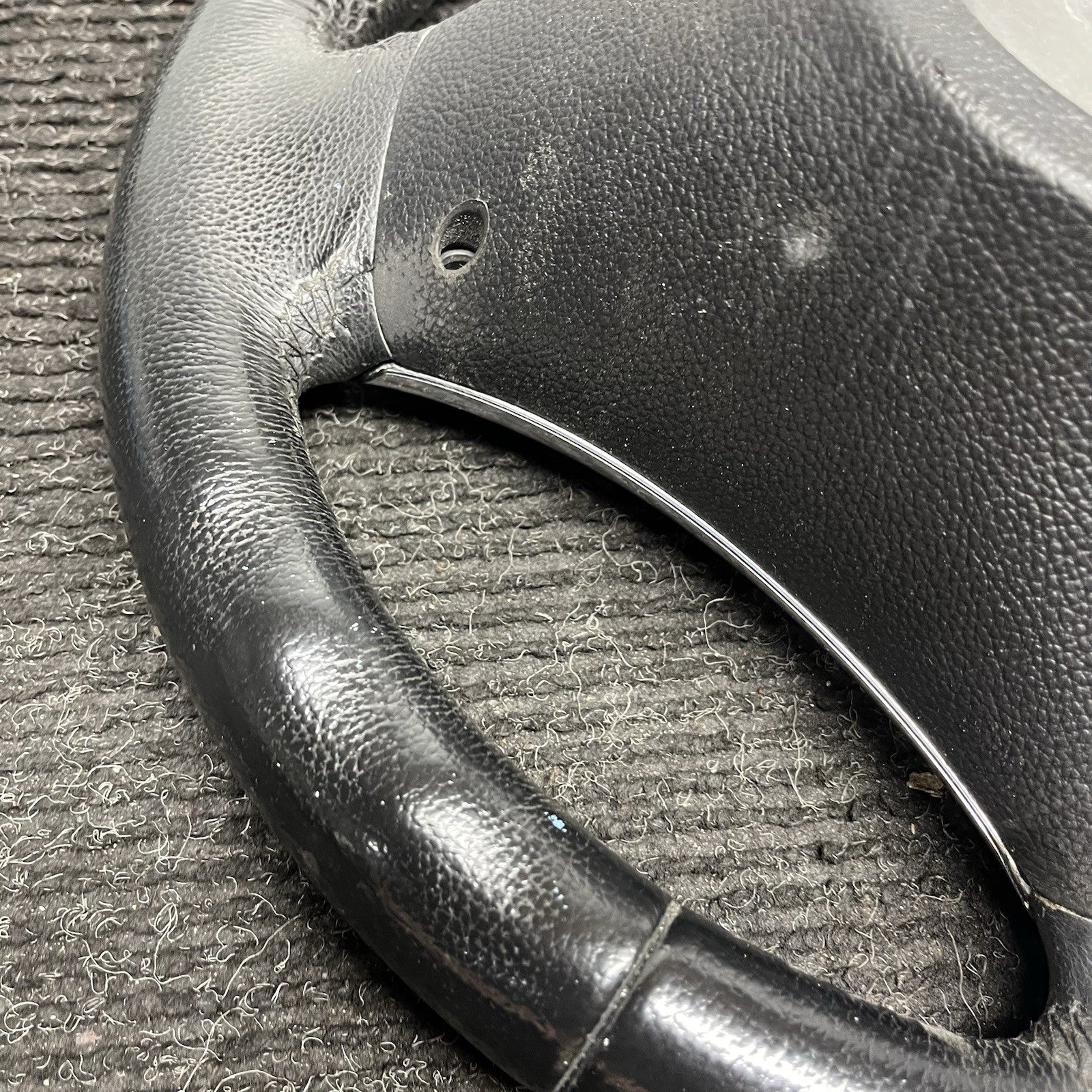 ☑️ 06-10 OEM BMW E92 E93 335 Sport Steering Wheel Black LEATHER w/ Manual