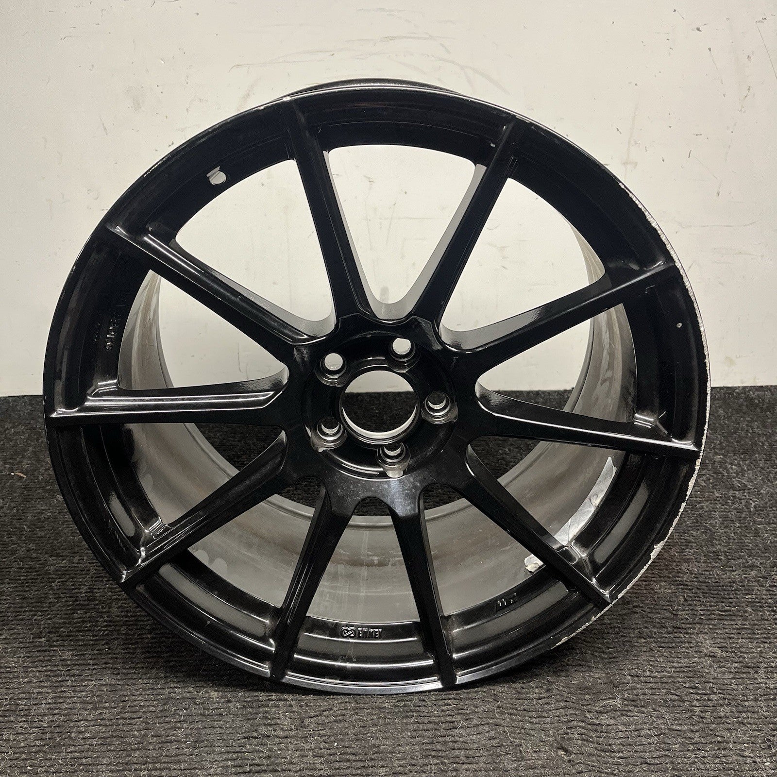 ☑️ 18X9.5 Enkei TS10 Wheel/Rim Gloss Black 5x100 Inset 45