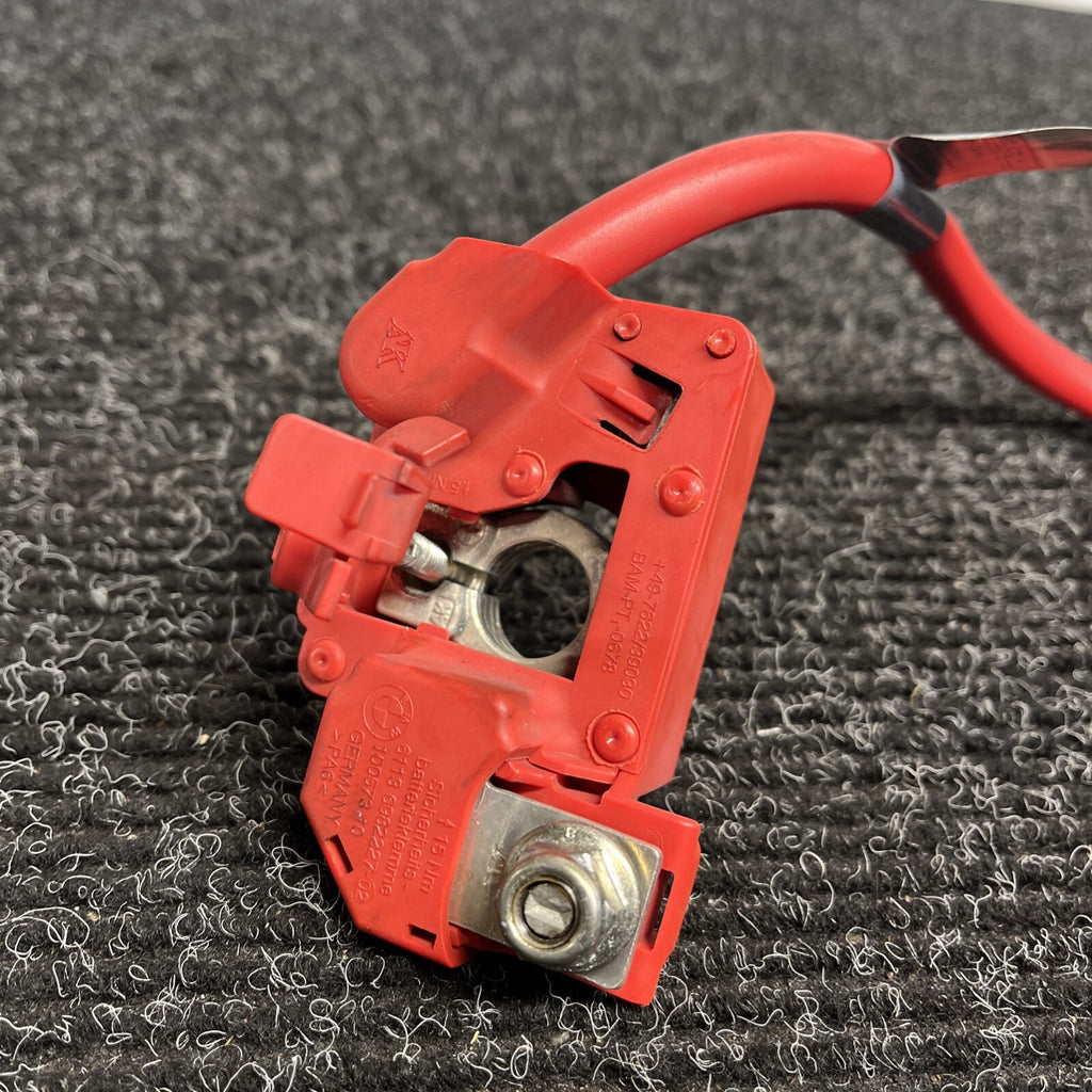 ☑️ 06-13 OEM BMW E82 E90 E92 E88 Battery Plus Pole Terminal Positive Red Cable