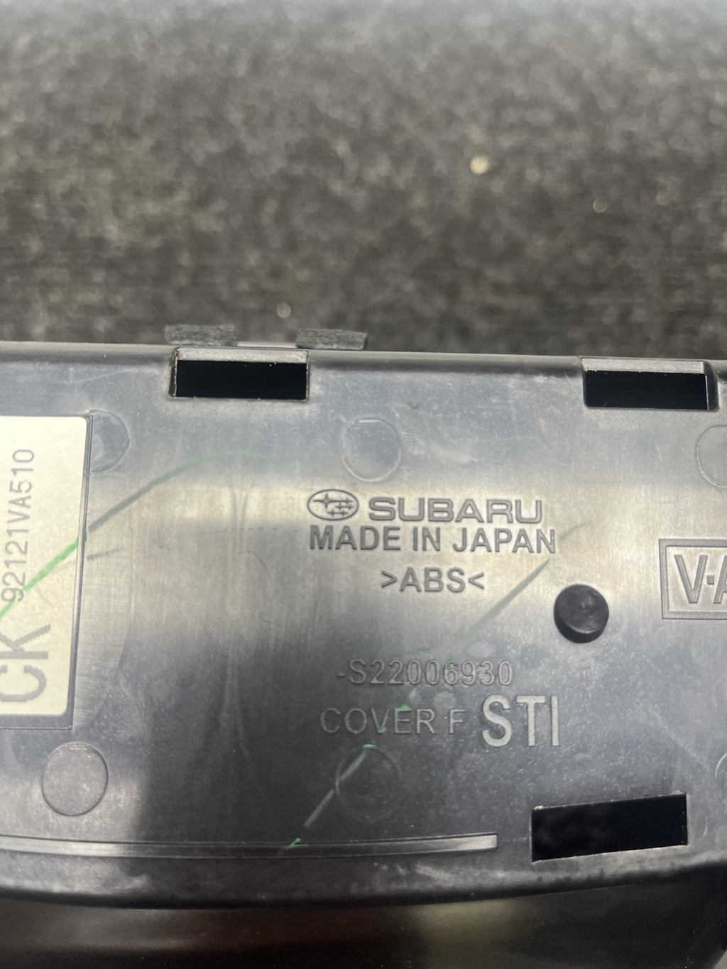 ☑️ 18-21 SUBARU WRX STI CENTER CONSOLE SHIFT BOOT SURROUND BEZEL PANEL TRIM OEM