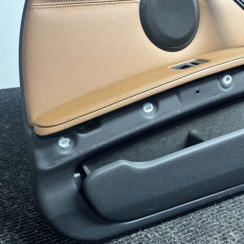 ☑️ 07-13 OEM BMW E93 E92 Front Passenger Door Card Panels Black Dakota LEATHER