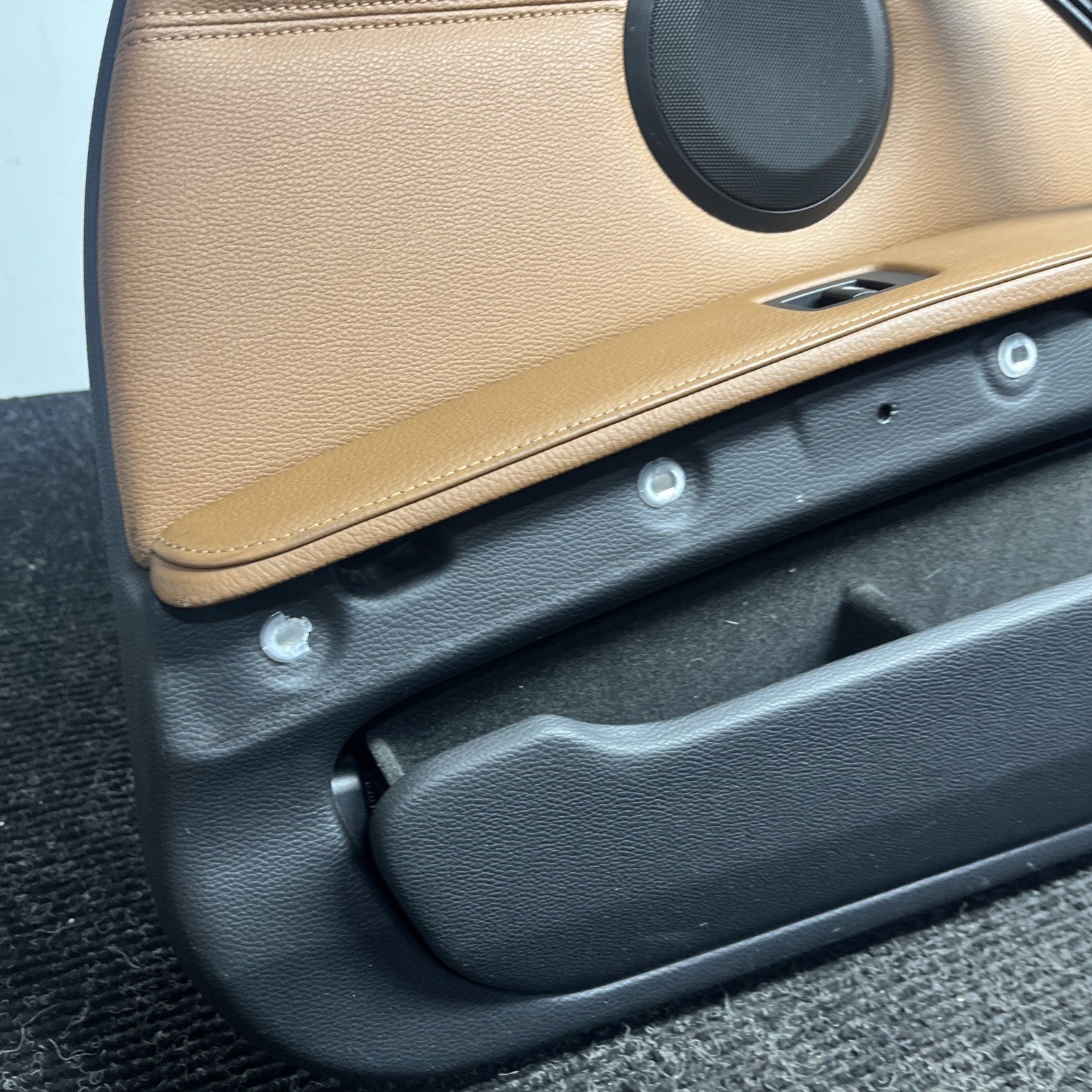 ☑️ 07-13 OEM BMW E93 E92 Front Passenger Door Card Panels Black Dakota LEATHER