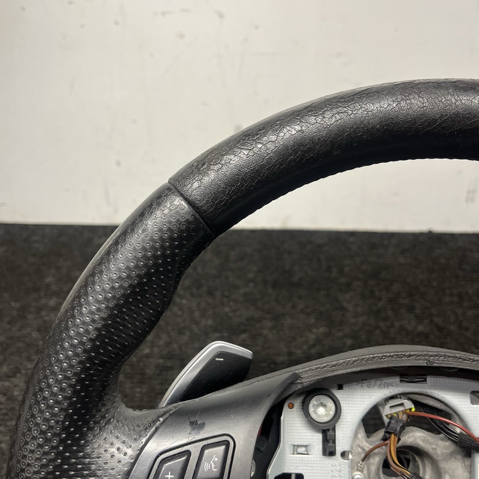 ☑️OEM BMW E82 E88 E90 Steering Wheel M SPORT PERFORATED Black Leather w/Shifters
