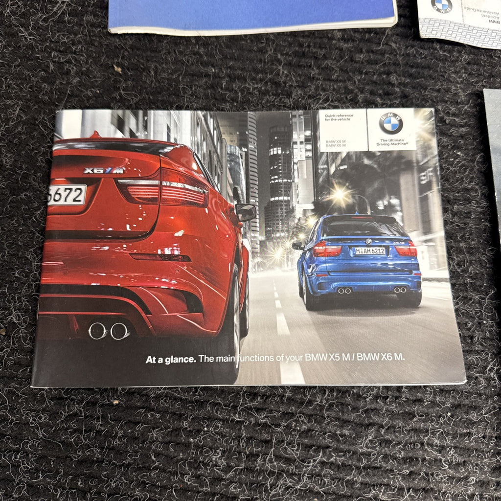 ☑️ 2010-2013 OEM BMW E70 E71 X5M X6M Owners Manual Book w/ Wallet SET