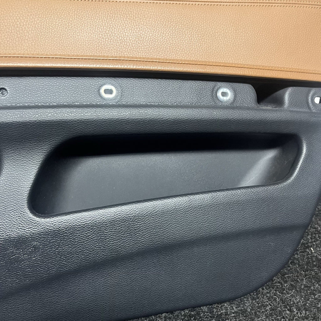 ☑️ 07-13 OEM BMW E92 E93 335 Front Left Right Door Cards Panels Saddle Brown SET