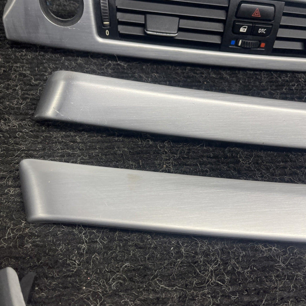 ☑️ 06-11 BMW 3 SERIES E90 SEDAN INTERIOR CONSOLE DOOR DASH TRIM SET ALUMINUM