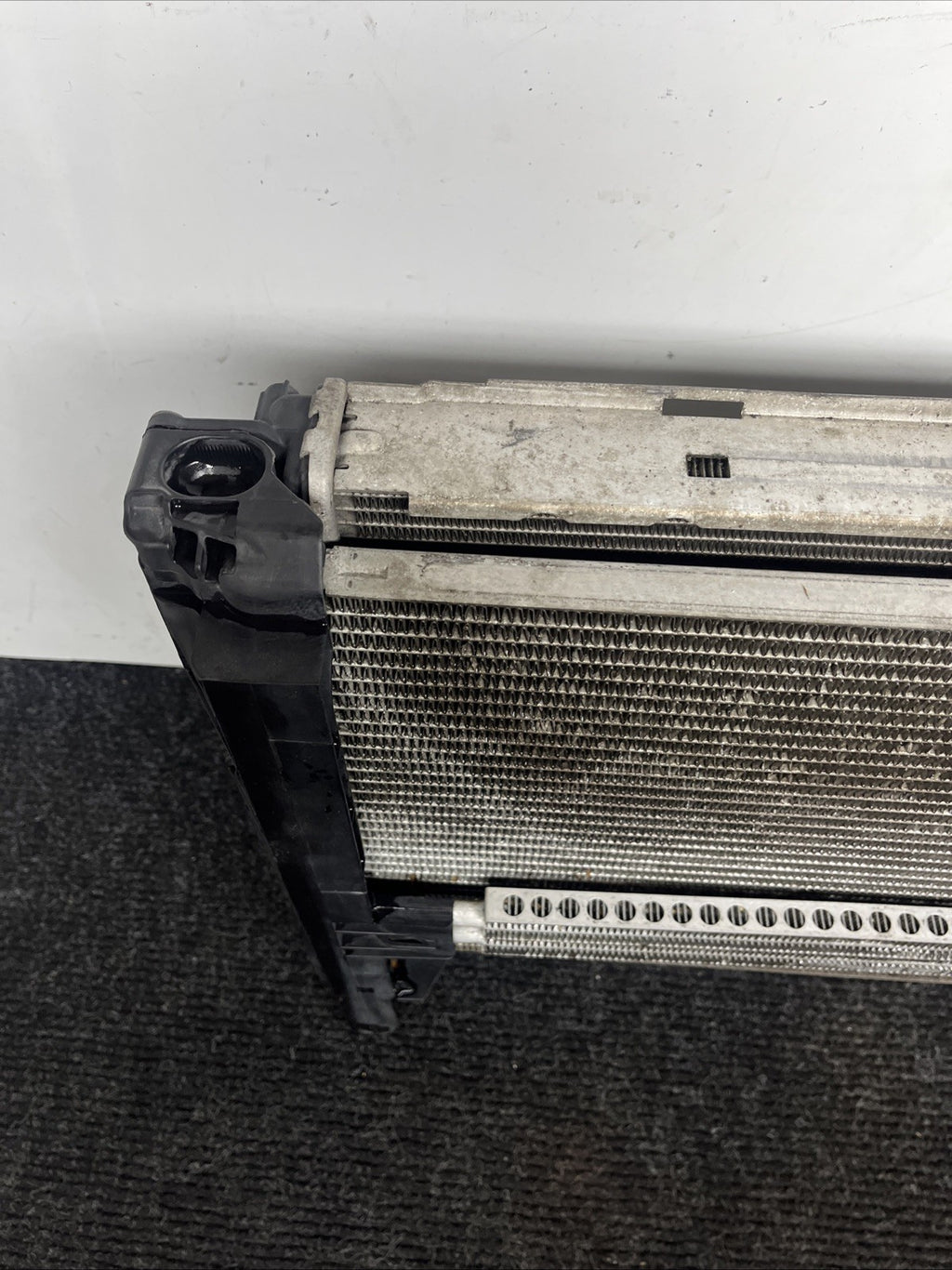 ☑️ 07-13 BMW E92 N54 335i RADIATOR A/T TRANSMISSION OIL COOLER W CONDENSER OEM