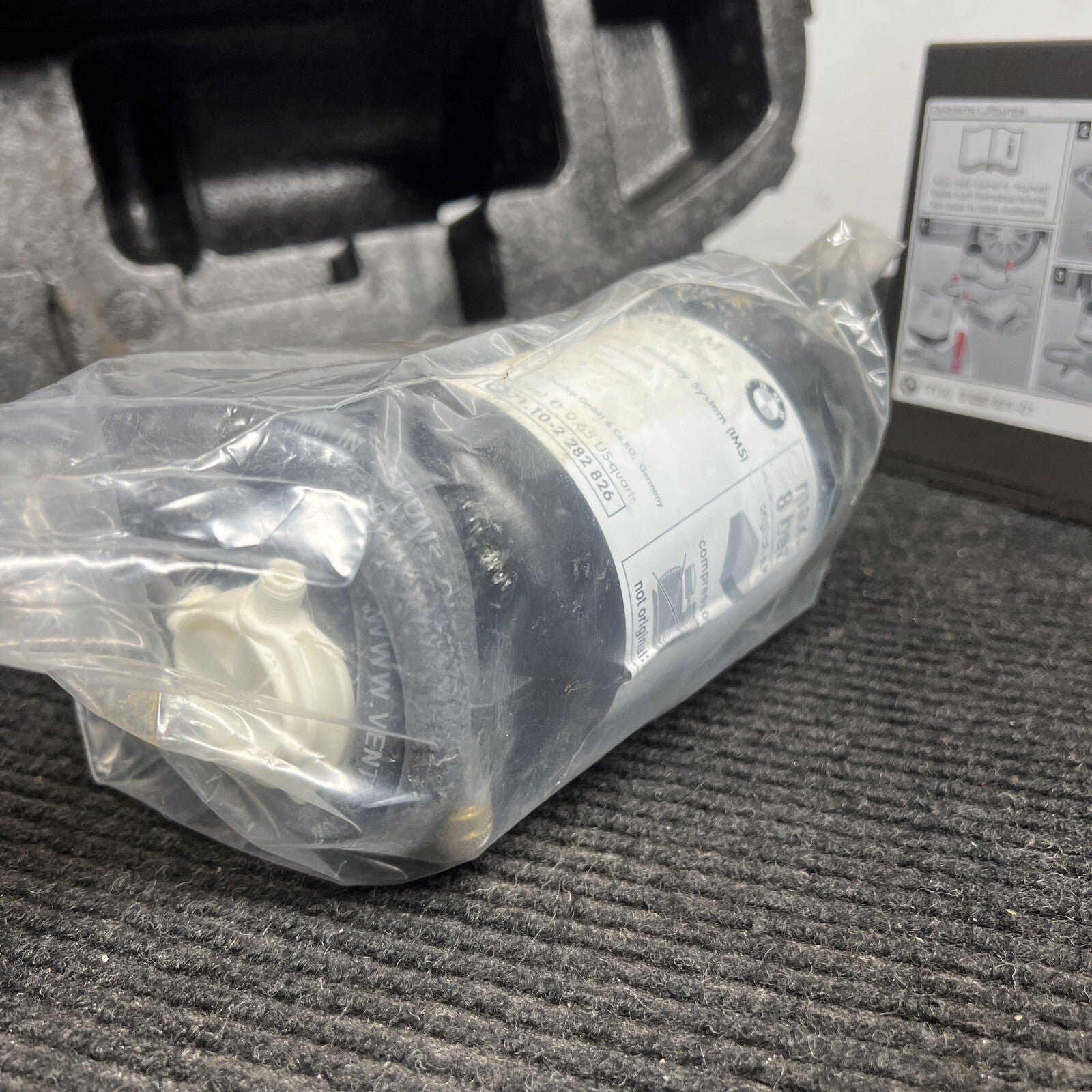 ☑️ 2008 2009 2010 2011 2012 2013 BMW M3 E93 Trunk Tire Inflator Flat Fix Foam