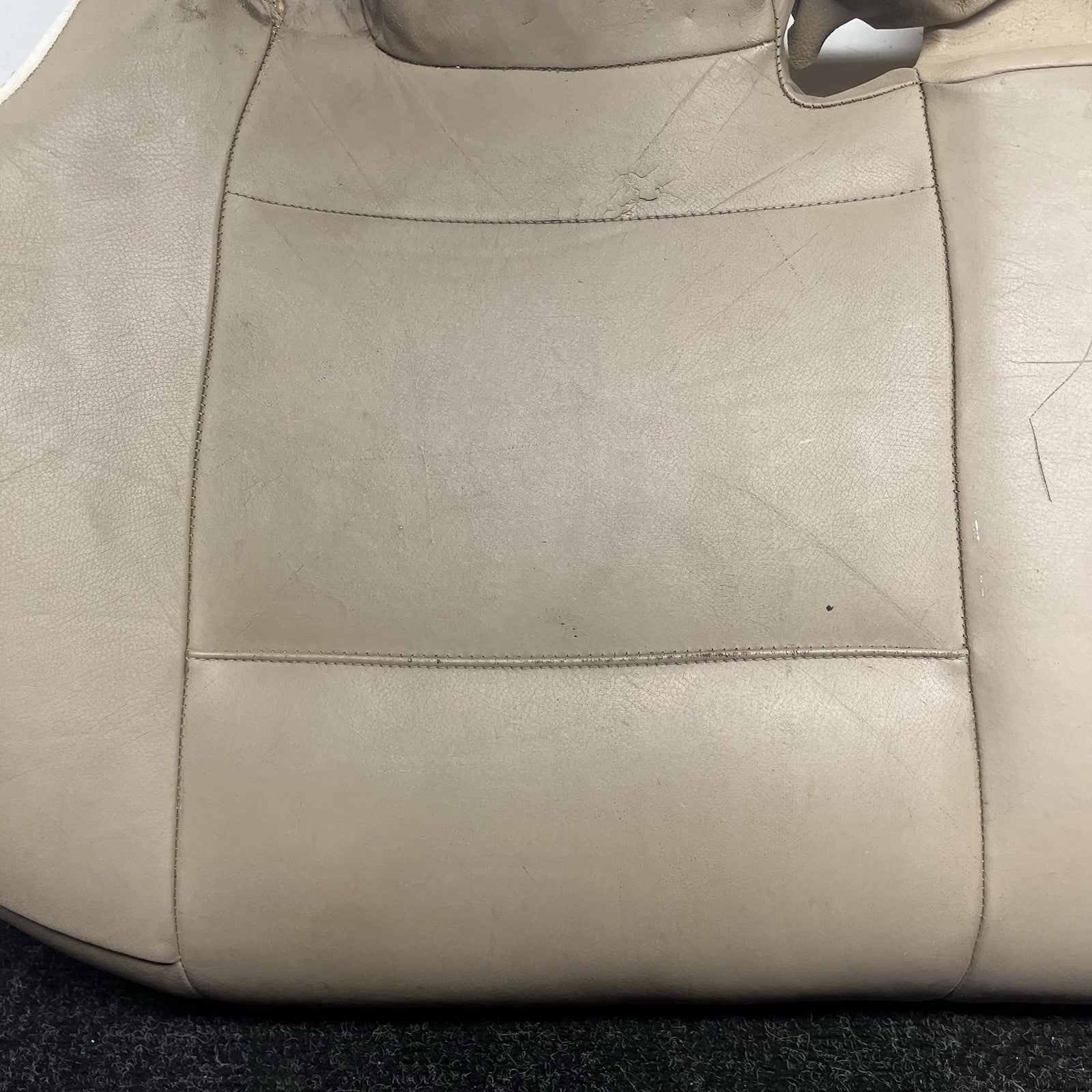 ☑️ 00-06 BMW E46 3-Series Coupe Rear Seat Bottom Bench Folding Beige Leather OEM