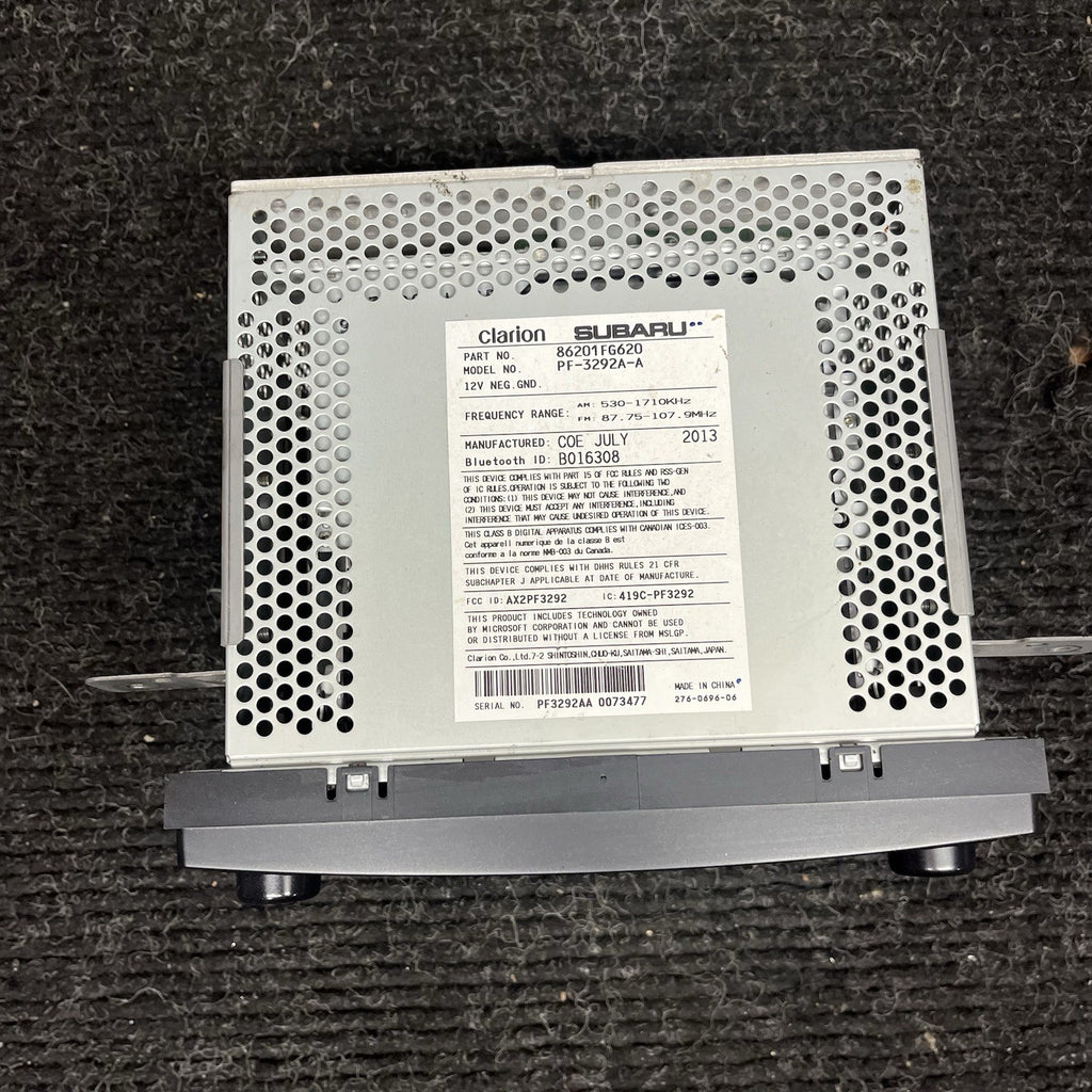 ☑️ 2011-2014 Subaru Impreza WRX AM/FM/CD/AUX/SAT Bluetooth OEM Radio 86201FG620