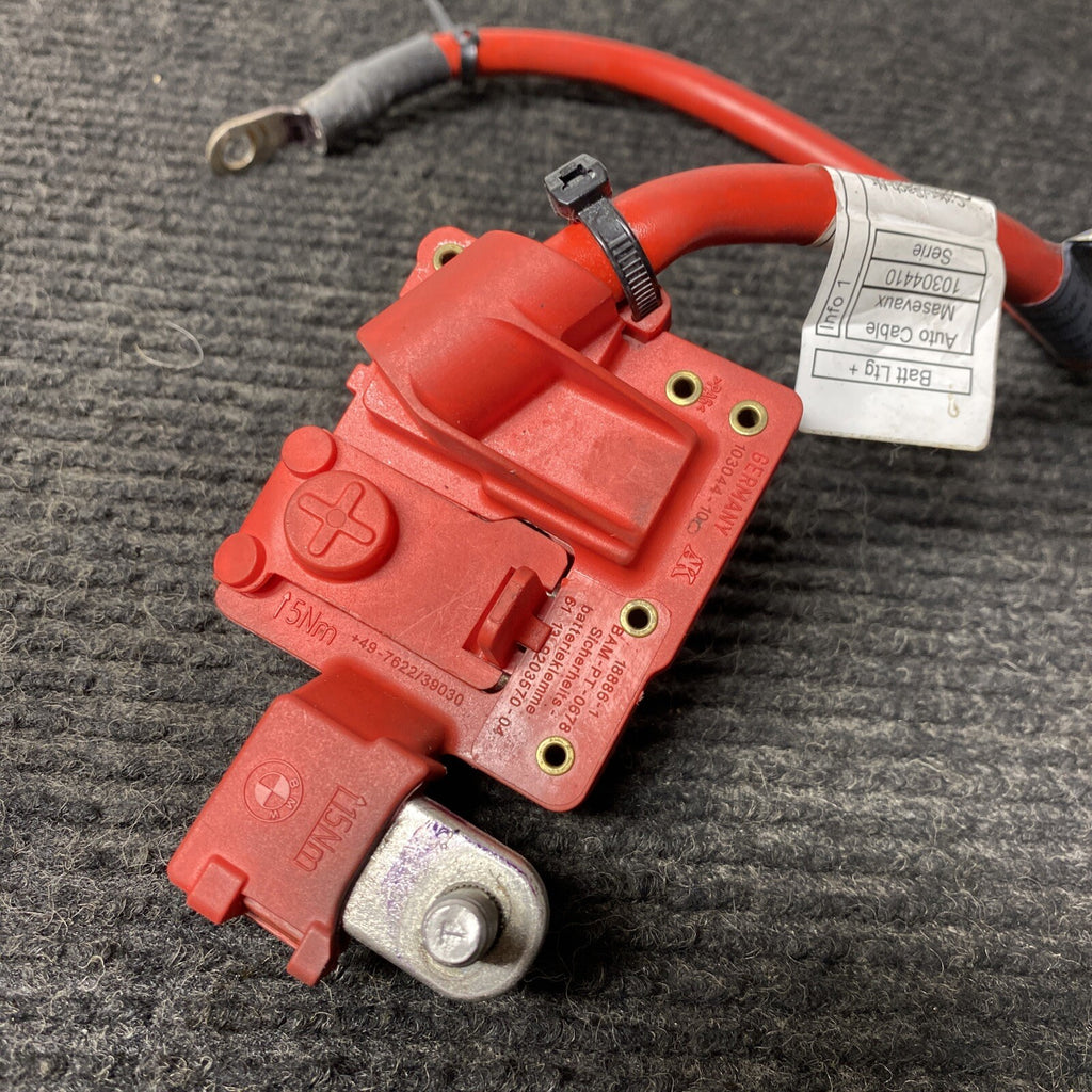 ☑️ 06-13 OEM BMW E82 E90 E92 M3 Battery Plus Pole Terminal Positive Red Cable