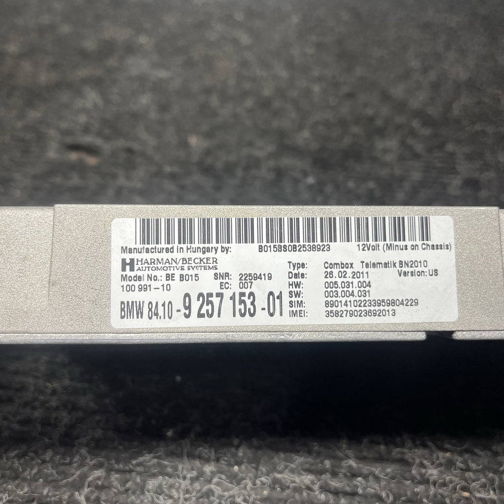 ☑️ 2011-2014 BMW X3 Telematics Communication Control Module 9257153 OEM