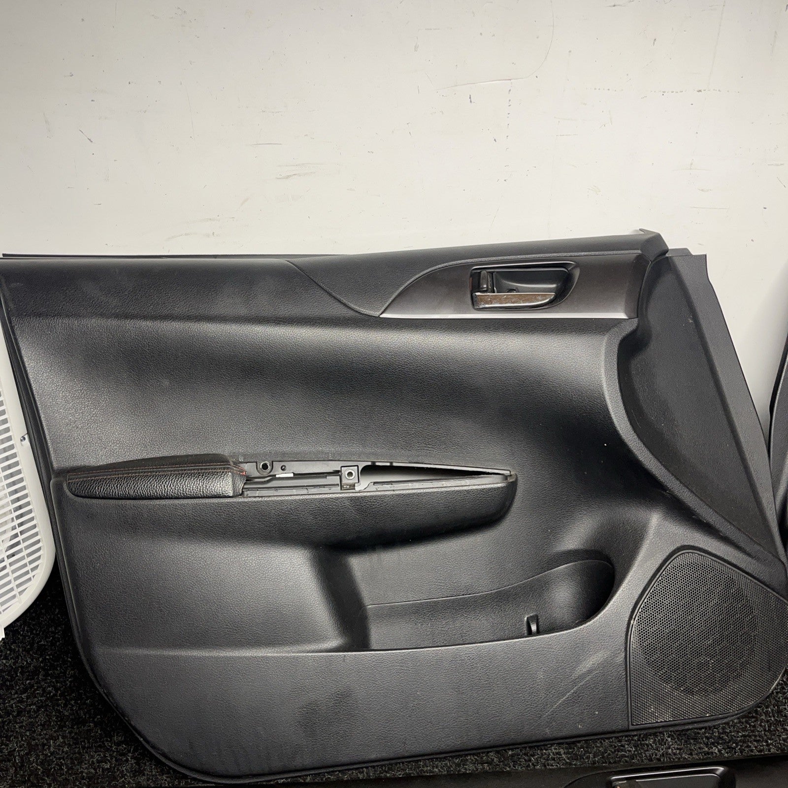 ☑️ 2011-2014 SUBARU IMPREZA WRX & STI DOOR PANELS DOOR CARDS BLACK/RED STITCHED
