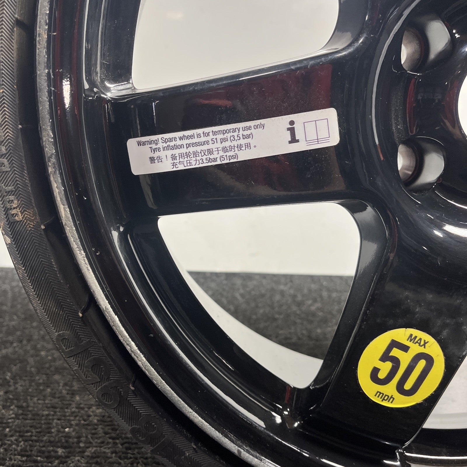 ☑️ 14-17 Maserati Ghibli Emergency Spare Tire Compact Wheel Donut Rim OEM
