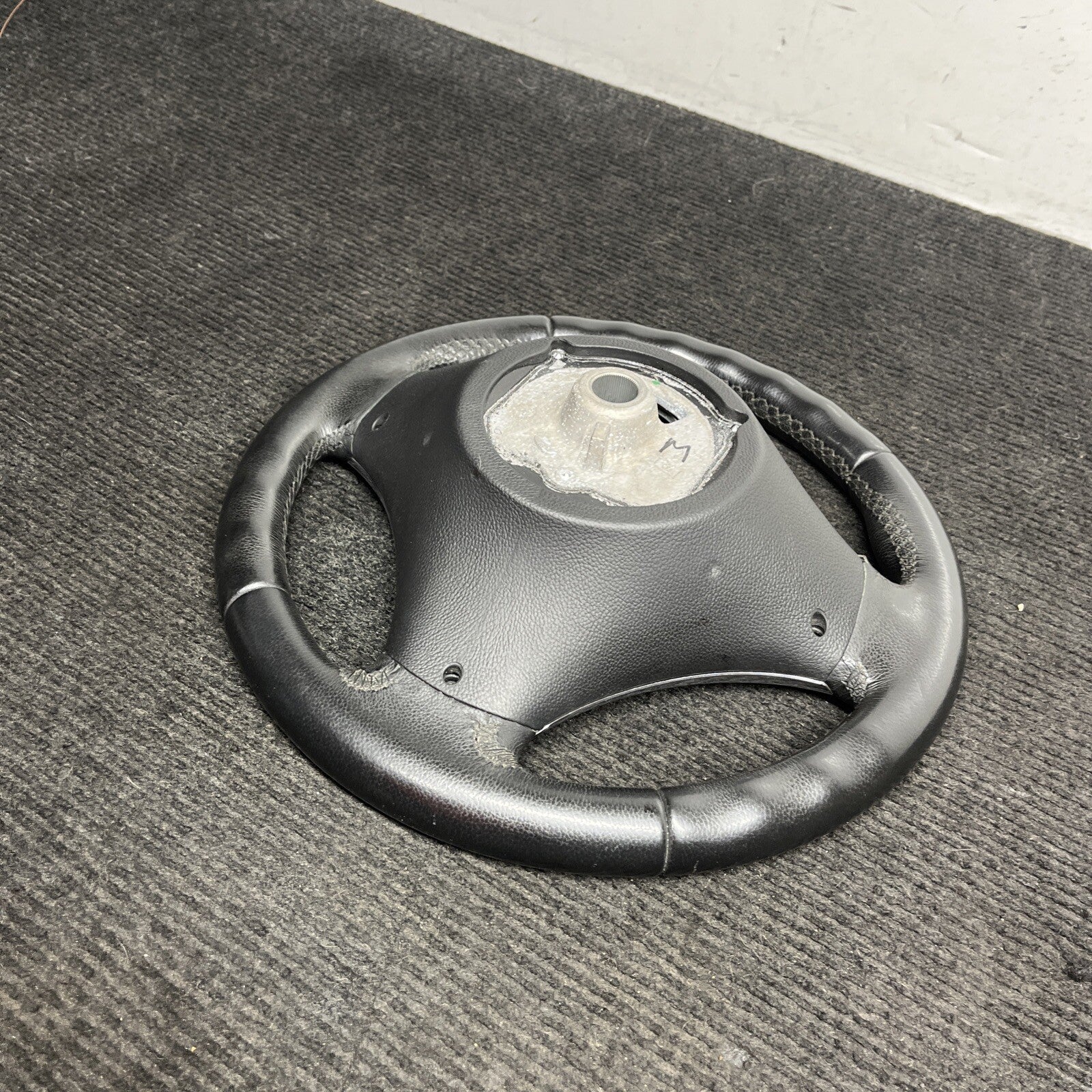 ☑️ 06-10 OEM BMW E92 E93 335 Sport Steering Wheel Black LEATHER w/ Manual