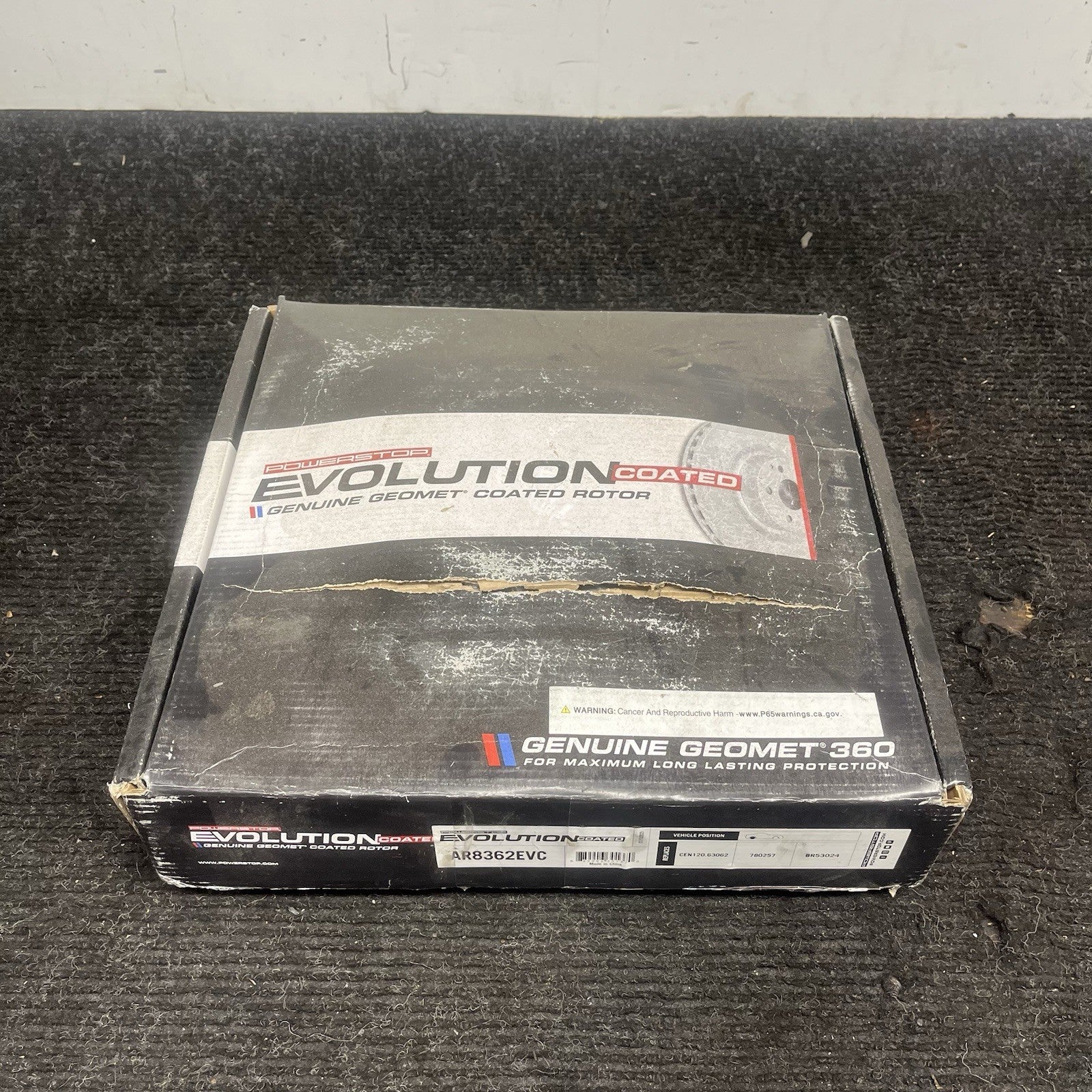 ☑️ Disc Brake Rotor-Rear Genuine Geomet Coated Rotor Power Stop AR8362EVC Pair