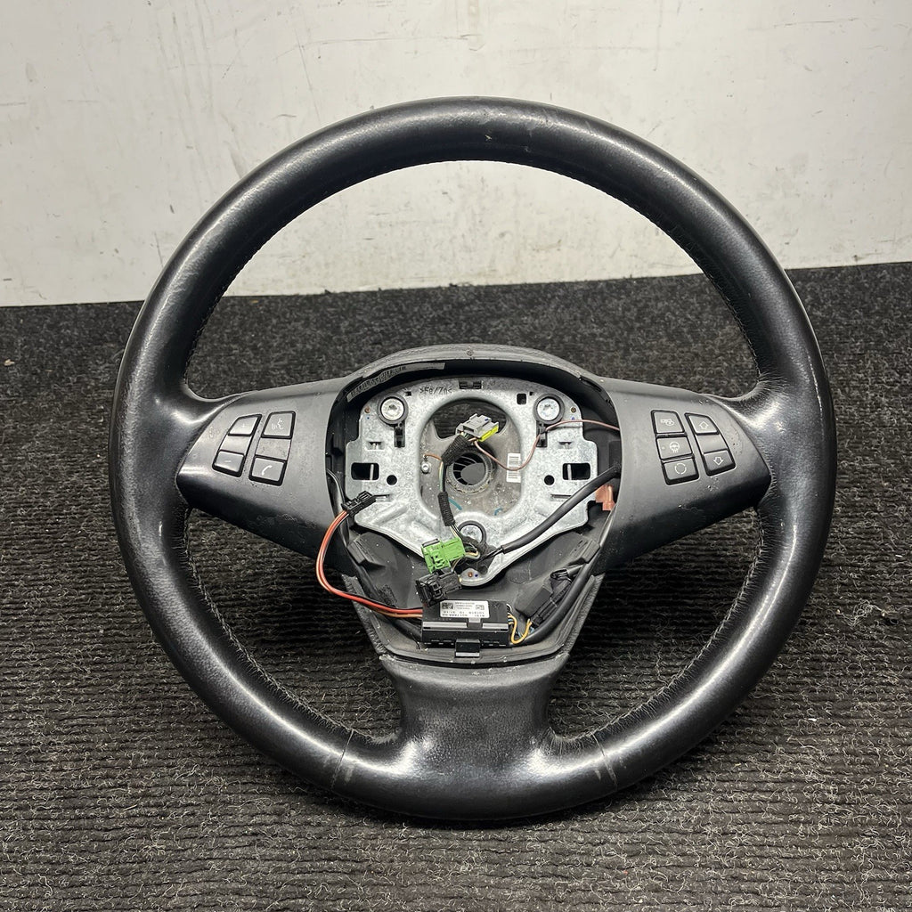 ☑️ 2007-2013 BMW E70 X5 Sport Leather Steering Wheel Assembly Black OEM