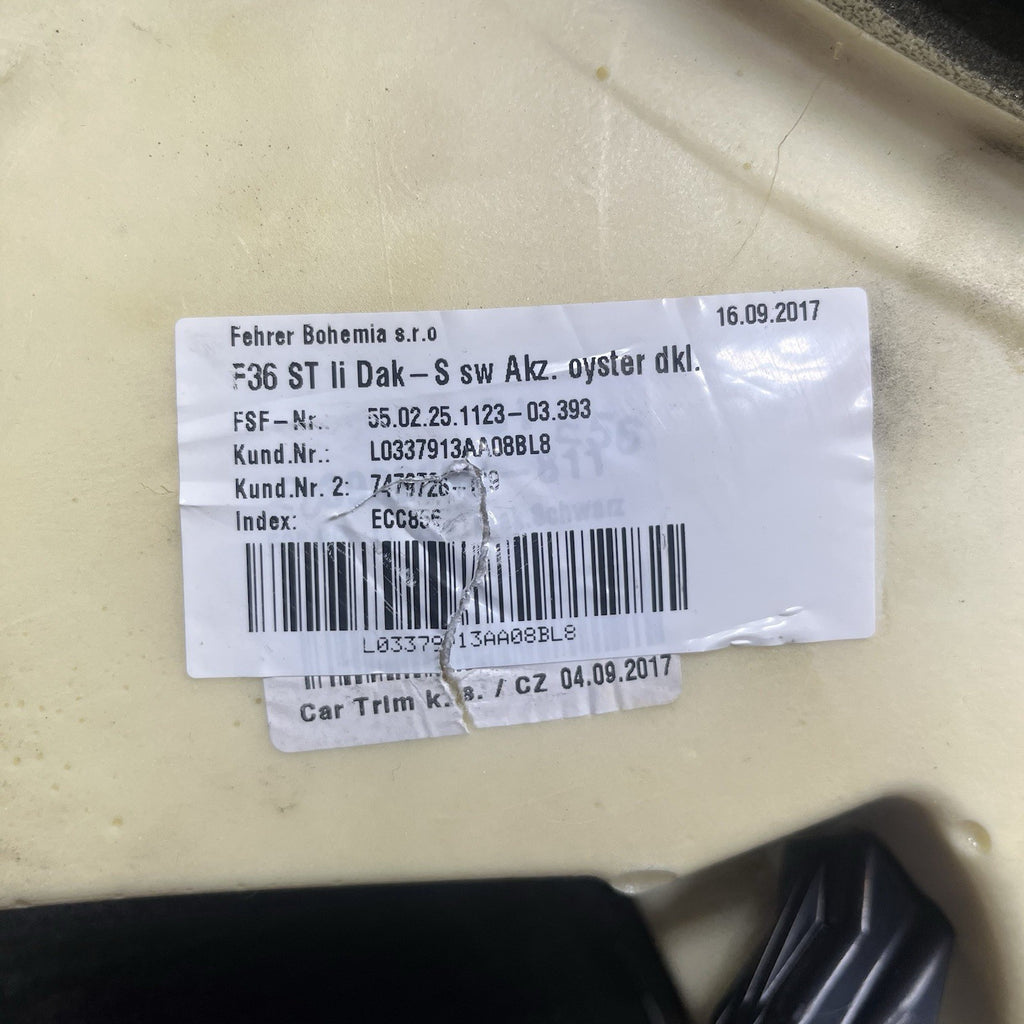 ☑️ 2015-2018 BMW 428ix F36 OEM Right Rear Seat Bolster Black Leather