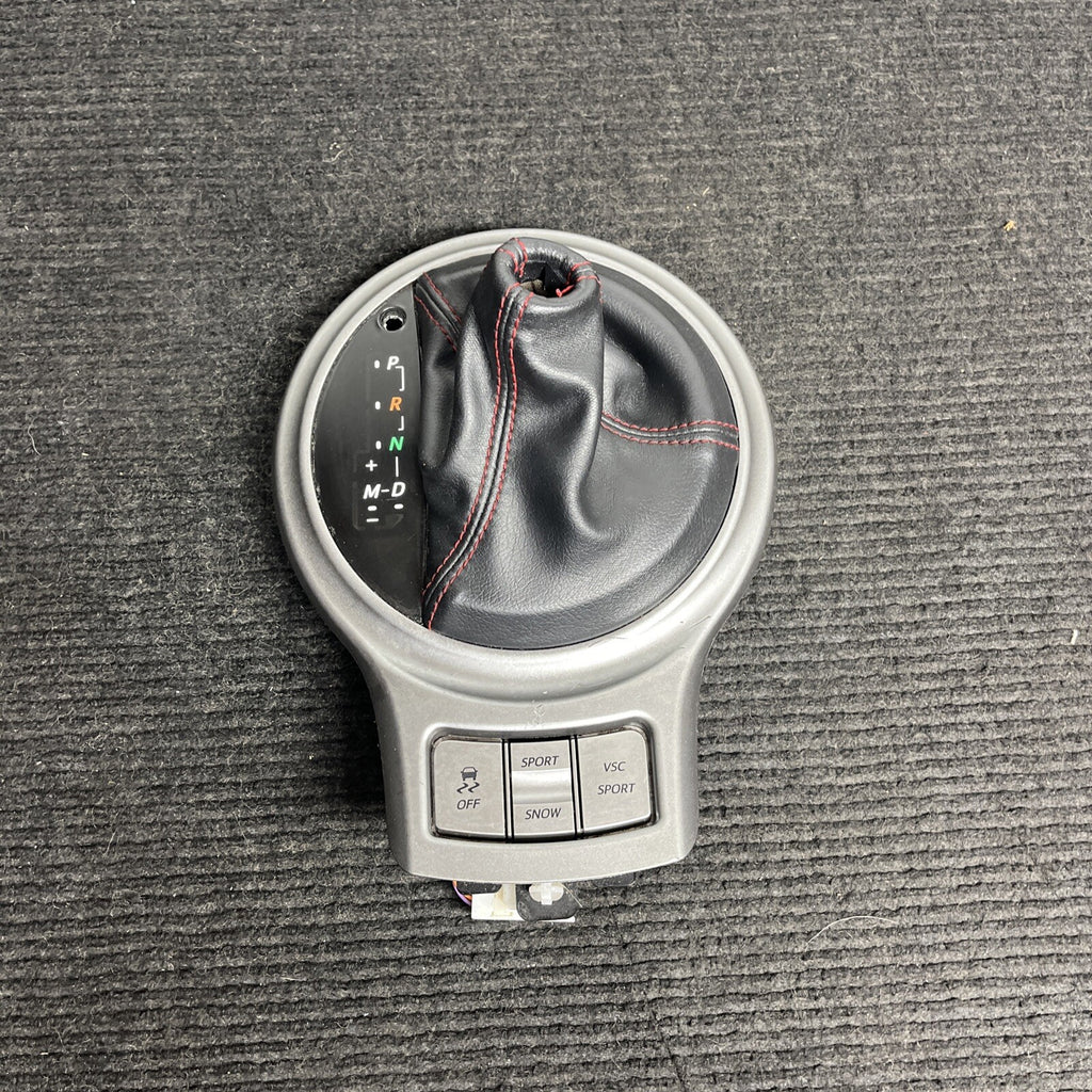 ☑️ 2013-2016 SUBARU BRZ FRS Automatic Gear Shifter Trim Boot Red Stitched OEM